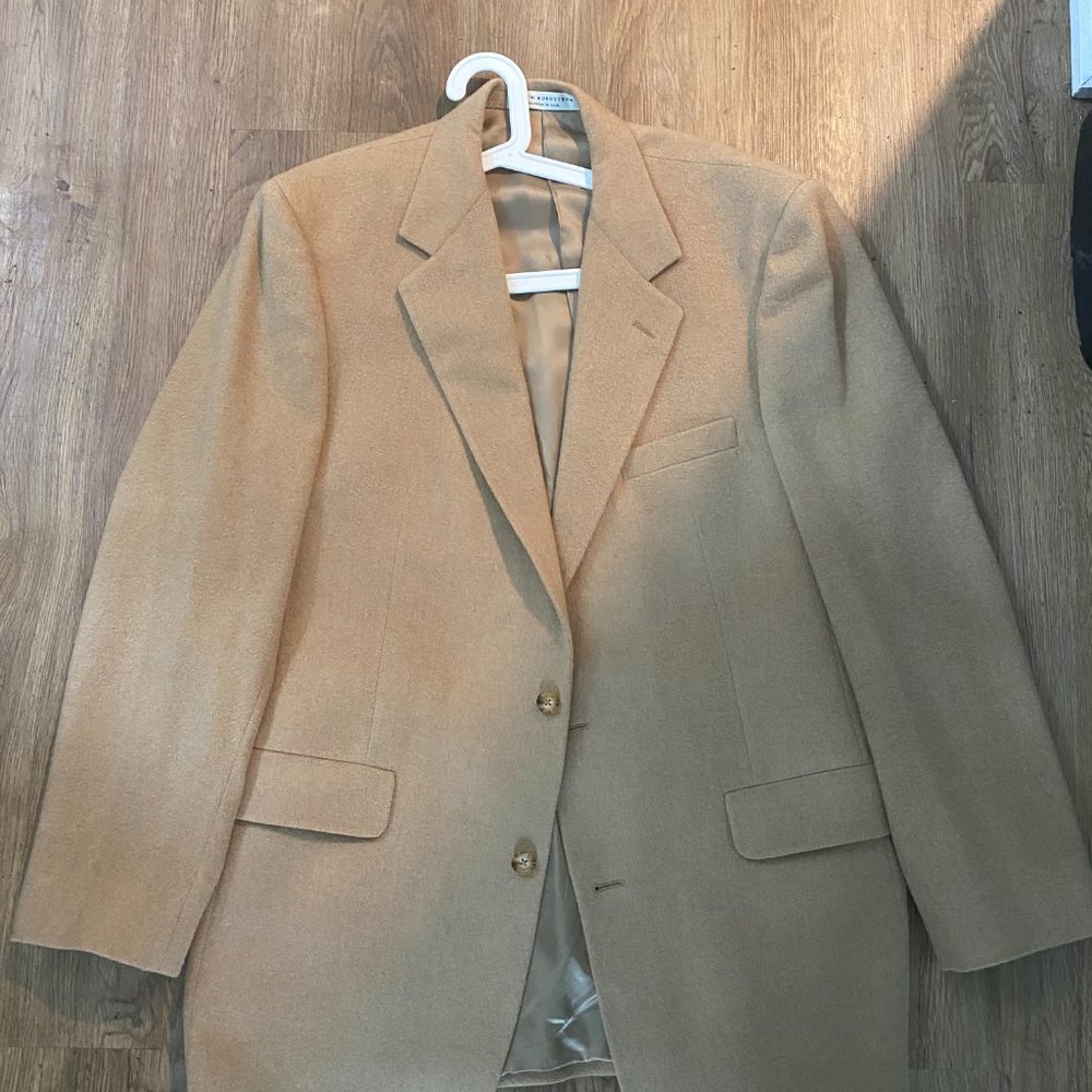 100% camel hair blazer for men